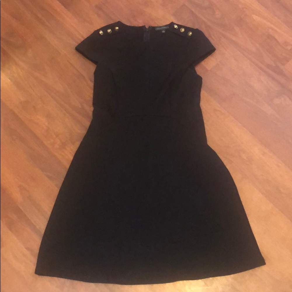 Black Ribbed Dress - Size S